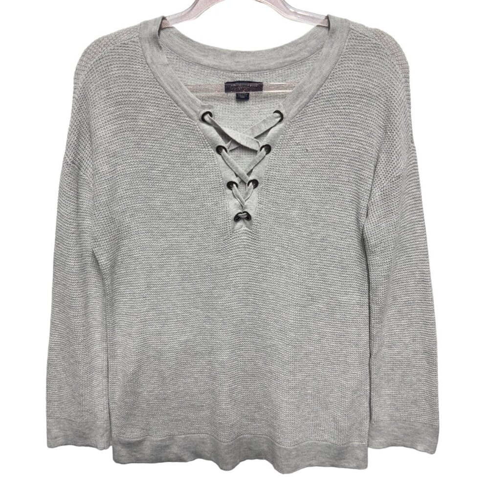 Cotton Waffle AE Woven Knit Longline Top